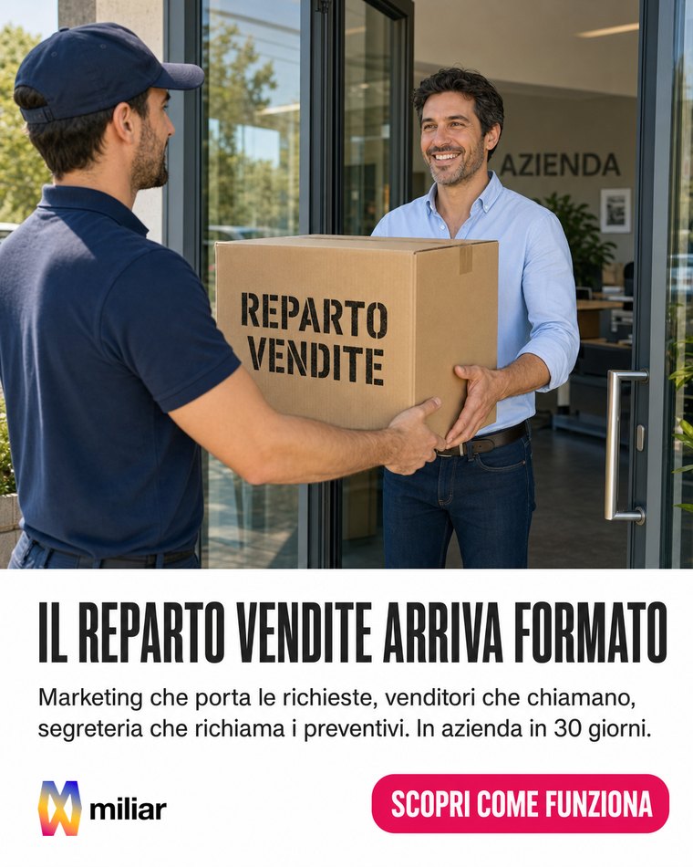IL REPARTO VENDITE ARRIVA FORMATO