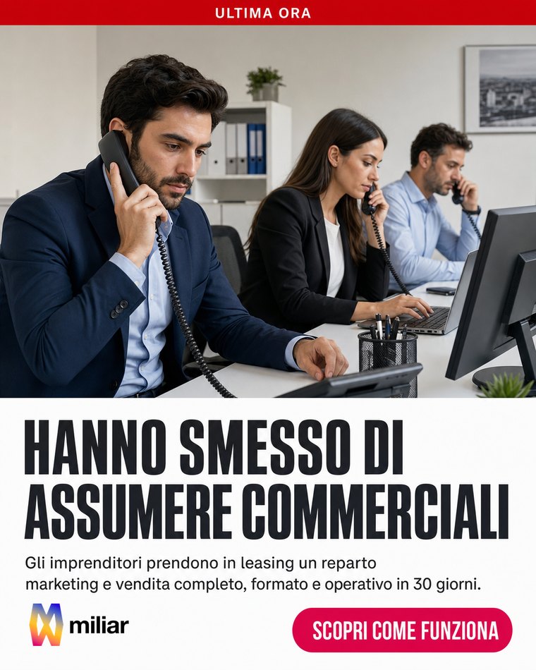 HANNO SMESSO DI ASSUMERE COMMERCIALI