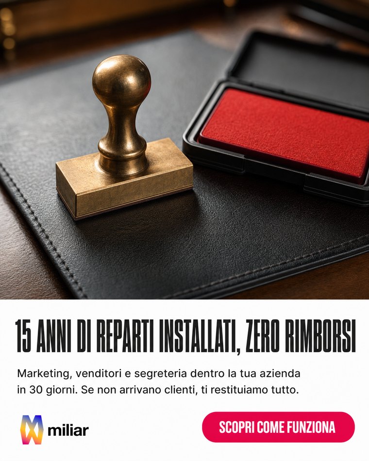 15 ANNI DI REPARTI INSTALLATI, ZERO RIMBORSI